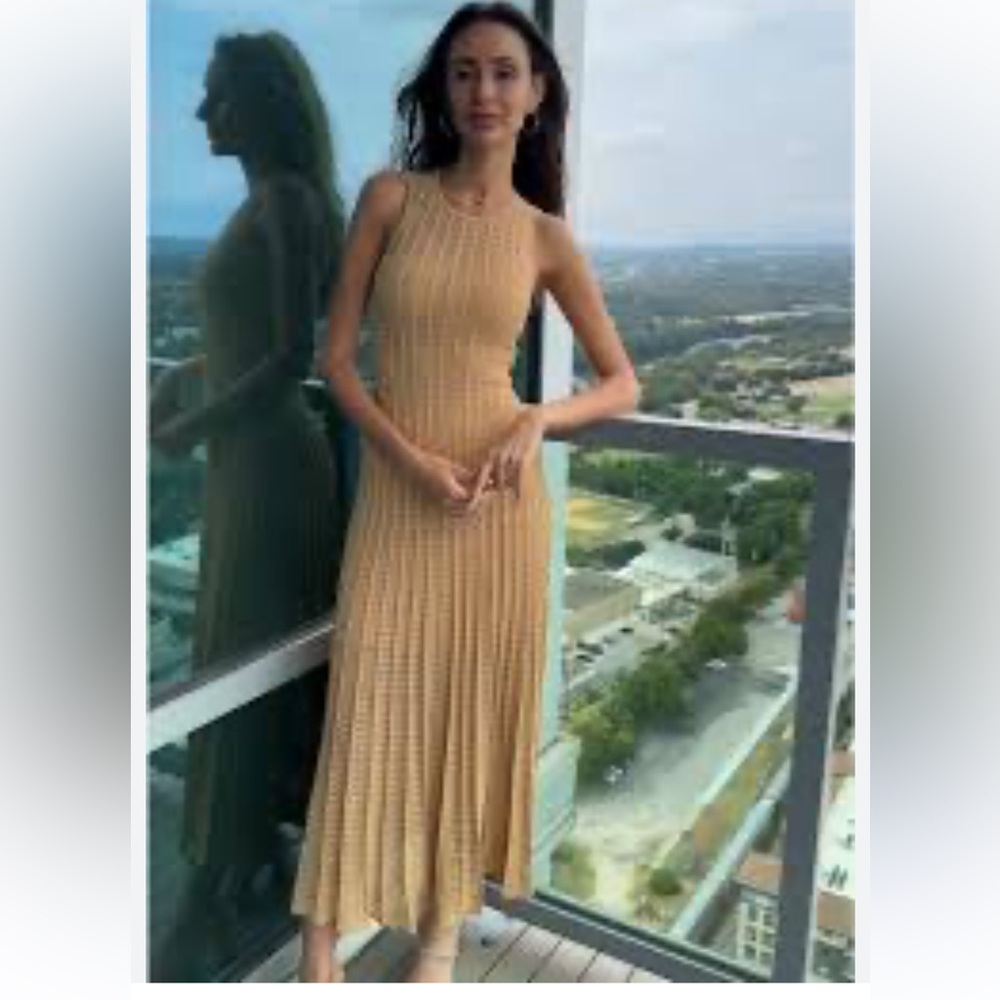 Sandro Paris Sleeveless Knit Maxi Dress in Beige-Tan - Picture 4 of 15